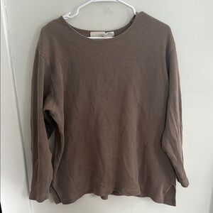 Cozy Brown Long Sleeve Top